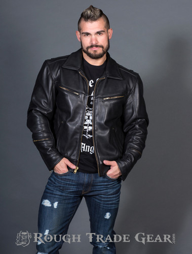 RTG Leather Bomber Jacket - Rough Trade Gear