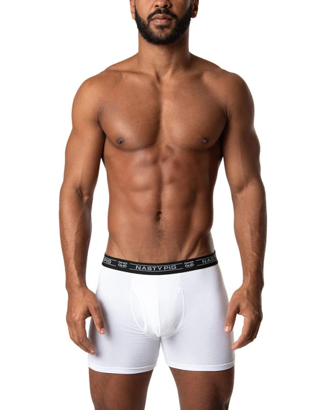 Launch Boxer Brief (White) - Nasty Pig