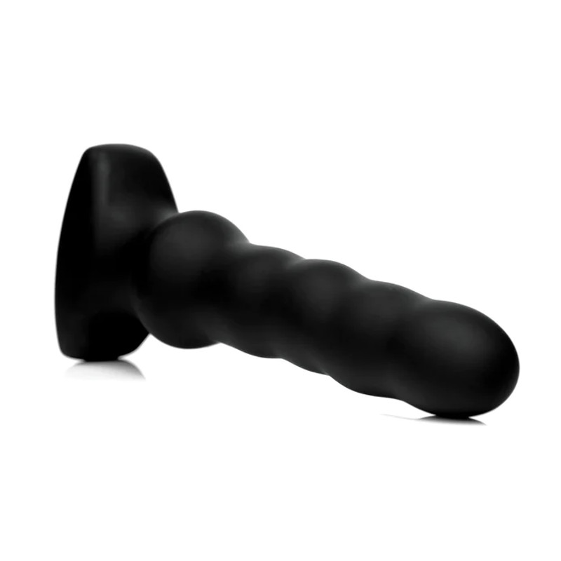 Silicone Vibrating & Squirming Plug With Remote Control - Thunderplugs