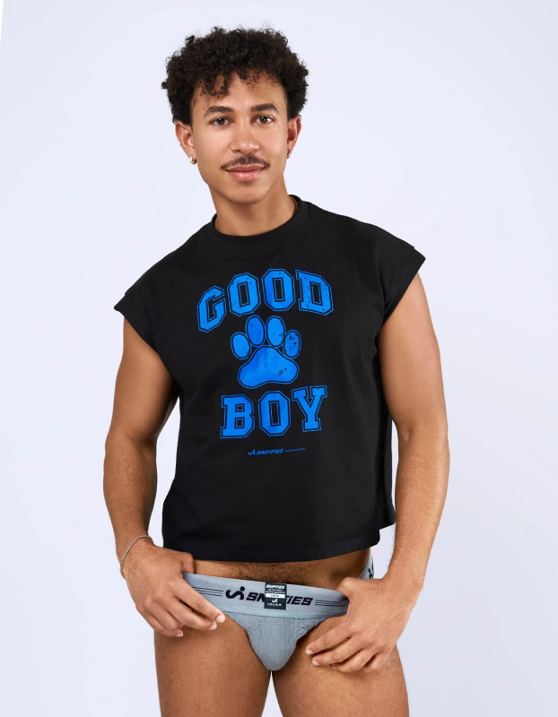 Good Boy Muscle Cop Tee (Black) - Sniffies