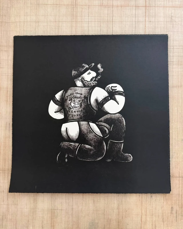 Leather Man Icon Print - Carlos Rodriguez