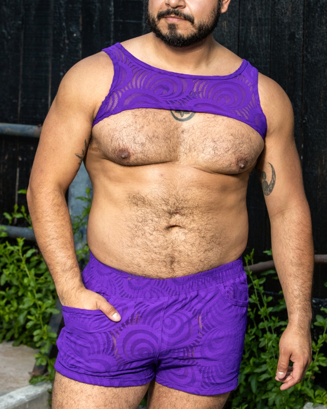 BUCK LACE SHORTS (PURPLE) - ROUGH TRADE GEAR