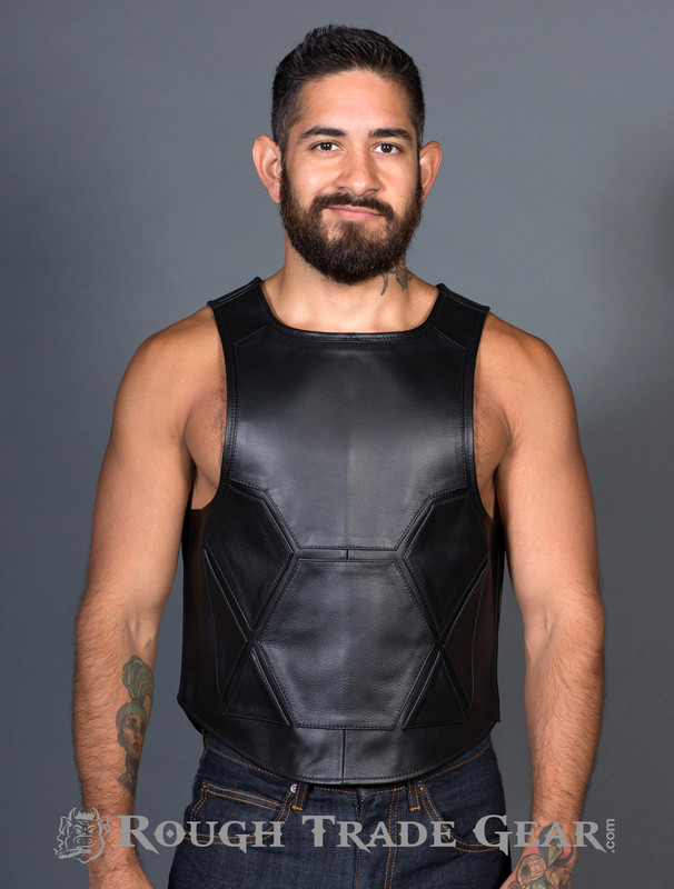 GEO Panel Leather Vest - Rough Trade Gear