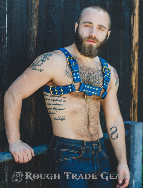 Men Circle & Studded Decor Harness Belt