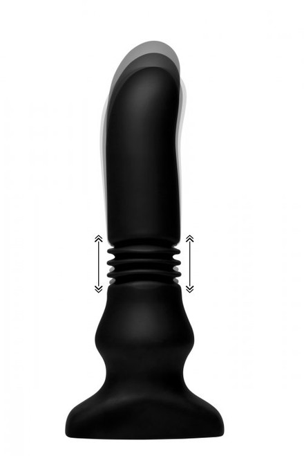 Silicone Vibrating & Thrusting Plug with Remote Control - Thunderplugs -  Rough Trade Gear