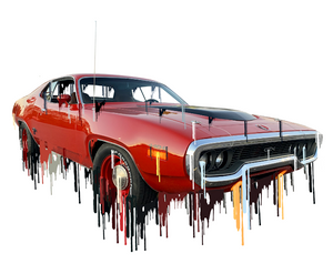 Plymouth GTX 440 Liquid Metal Heavyweight Unisex Crewneck T-shirt Plymouth GTX 440 Liquid Metal Heavyweight Unisex Crewneck T-shirt