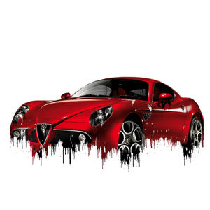 Alfa Romeo 8c Liquid Metal Heavyweight Unisex Crewneck T-shirt