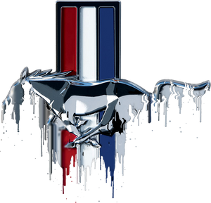 Ford Mustang badge Liquid Metal Heavyweight Unisex Crewneck T-shirt Ford Mustang badge Liquid Metal Heavyweight Unisex Crewneck T-shirt
