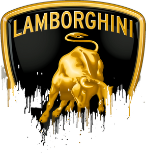 Lamborghini Badge Liquid Metal Heavyweight Unisex Crewneck T-shirt Lamborghini Badge Liquid Metal Heavyweight Unisex Crewneck T-shirt