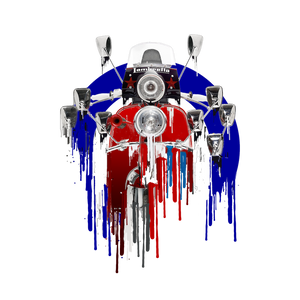 Lambretta Scooter Liquid Metal Heavyweight Unisex Crewneck T-shirt Lambretta Scooter Liquid Metal Heavyweight Unisex Crewneck T-shirt