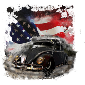 VDub Beetle USA Heavyweight Unisex Crewneck T-shirt VDub Beetle USA Heavyweight Unisex Crewneck T-shirt