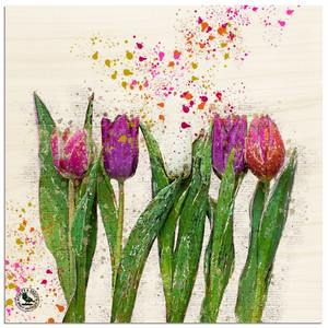 Tulipz Funky Flora Wood Prints Tulipz Funky Flora Wood Prints