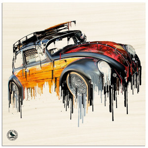 VDub Beetle Liquid Metal VW Beetle Volkswagen Wood Prints VDub Beetle Liquid Metal VW Beetle Volkswagen Wood Prints
