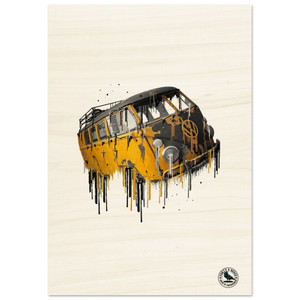 VDub Bus Volkswagen Samba Liquid Metal Wood Prints VDub Bus Volkswagen Samba Liquid Metal Wood Prints