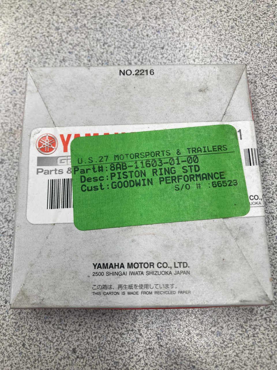 Yamaha Piston Ring Set (STD) 8AB-11603-01-00