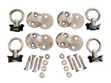 (4-PACK) Single Stud Round Anchor Plate Kit – Aluminum Tie-Down Points with Fittings & Hardware for Trailers, ATVs & Motorcycles