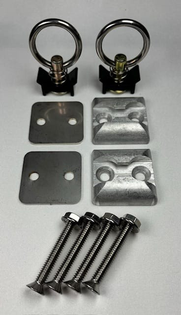 (2-PACK) Single Stud Anchor Plate Tie Down Pack - Raw