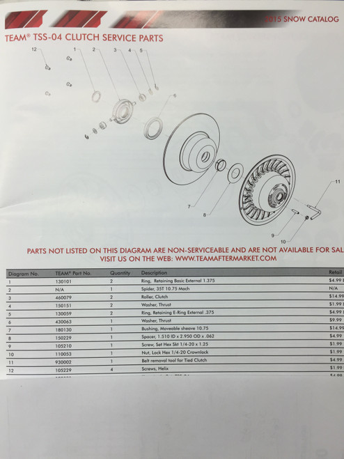 TEAM TSS-04 Clutch Replacement Parts 