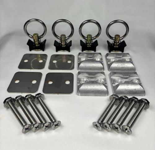 (4-PACK) Single Stud Anchor Plate Tie Down Pack - Raw