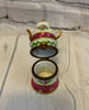 Limoges Marque Deposee Peint Main Rose Teapot on Stand Trinket Box Vintage