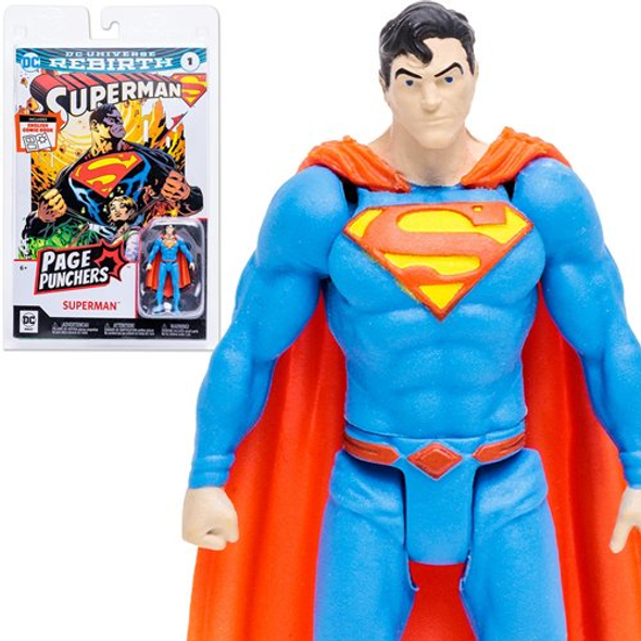 Superman: Rebirth Superman Page Punchers 3-Inch Scale Action Figure with DC Universe Rebirth Superman # 1 Comic Book