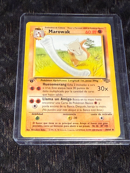 1999 Pokemon Jungle Marowak 39/64 1st Edition Spanish