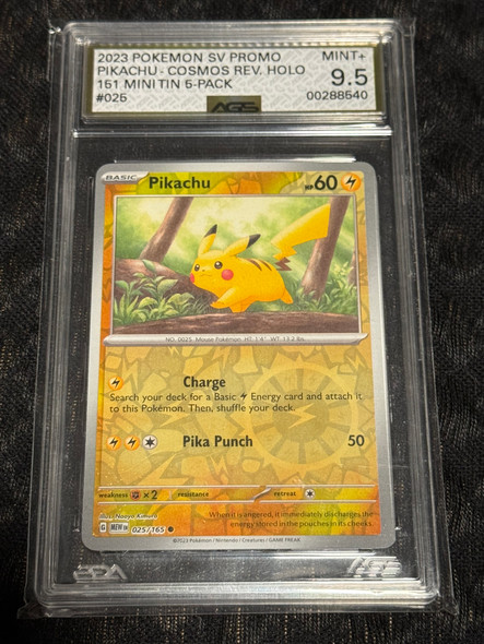 2023 Pokemon SV Promo Pikachu - Cosmos Reverse Holo #25 Graded 9.5 2023 Pokemon SV Promo Pikachu - Cosmos Reverse Holo #25 Graded 9.5