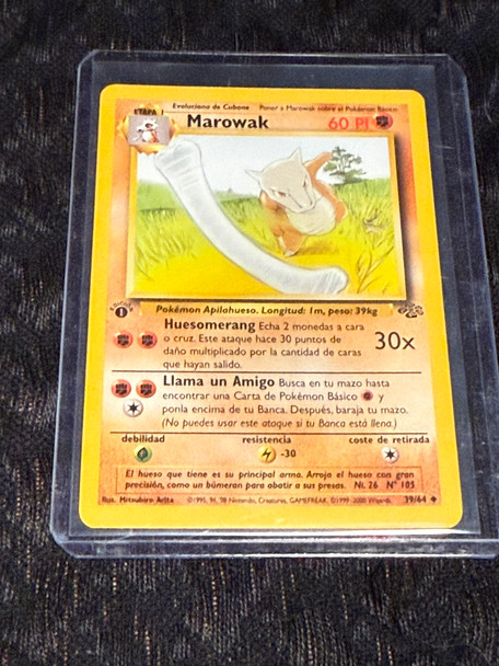 1999 Pokemon Jungle Marowak 39/64 1st Edition Spanish