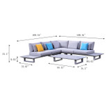 4-Pc Cannes Sofa Sectional Set