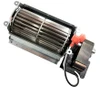 Angle view of blower's air flange, motor and wiring leads