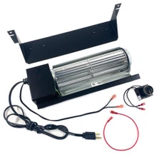 Top view of Kingsman F35FK fan, bracket, blower, speed controller, jumper, power cord