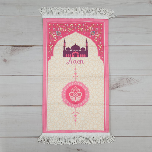 Pink Mosque Prayer Mat - Child Size