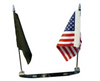 LICENSE PLATE DOUBLE FLAG HOLDER (RIV-FH100) - Lamonster Garage®
(Flags sold Separately)