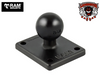 RAM 2 x 1.7 AMPS base with 1 inch ball |RAM-B-347U / RAM-347U | Lamonster Garage