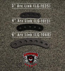 Lamonster® 6" Arc Links for Can-Am Spyder Highway Brackets | LG-1068 | Lamonster Garage
3" Arc Links (LG-1035)
4" Arc Links (LG-1013)
Will work with all Lamonster Hwy Brackets.