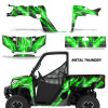 AMR Racing Graphics - 2018-2024 Polaris Ranger 1000 XP Graphic Wrap Kit  - Lamonster Garage
METAL THUNDER GREEN