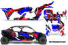 AMR Racing Graphics - 2016 - 2026 Can Am Maverick X3/X DS/ X RS 4 Door UTV Graphic Wrap FULL Kit  - Lamonster Garage
RETROSPECTIVE (BLUE / RED)