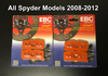 High Performance EBC Semi-Sintered Front Brake Pads (All Spyder Models 2008-2012) (FA474V) Lamonster Garage