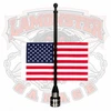 Universal rack-mount flag holder with USA flag | LGA-2240 | Lamonster Garage