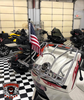Universal rack-mount flag holder with USA flag | LGA-2240 | Lamonster Garage