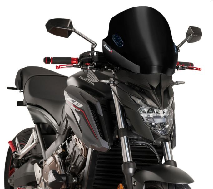 Puig Universal Windshield Blackout Edition for Can-Am Ryker & Honda Grom | 5022N | Lamonster Garage