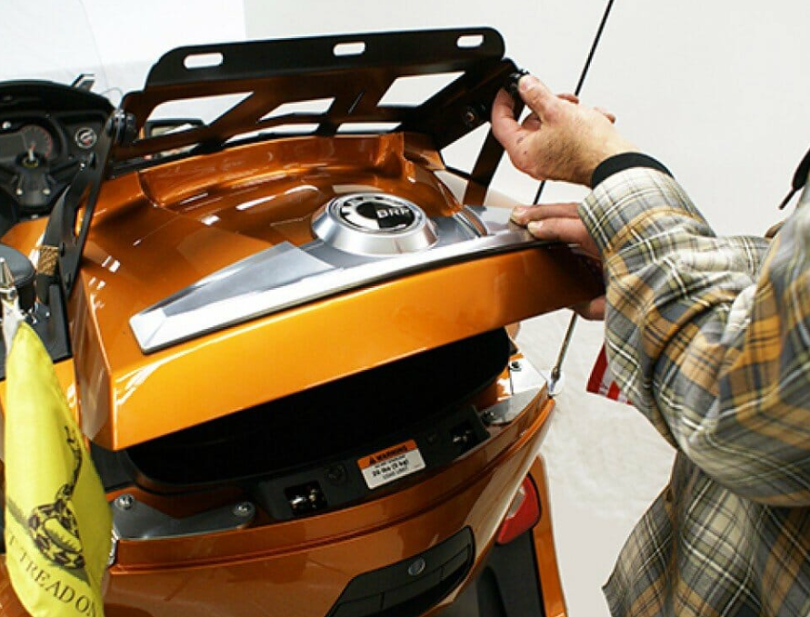 RIVCO Black Expandable Trunk Rack for Can-Am Spyder RT 2010–2019 | CA040BK | Lamonster Garage