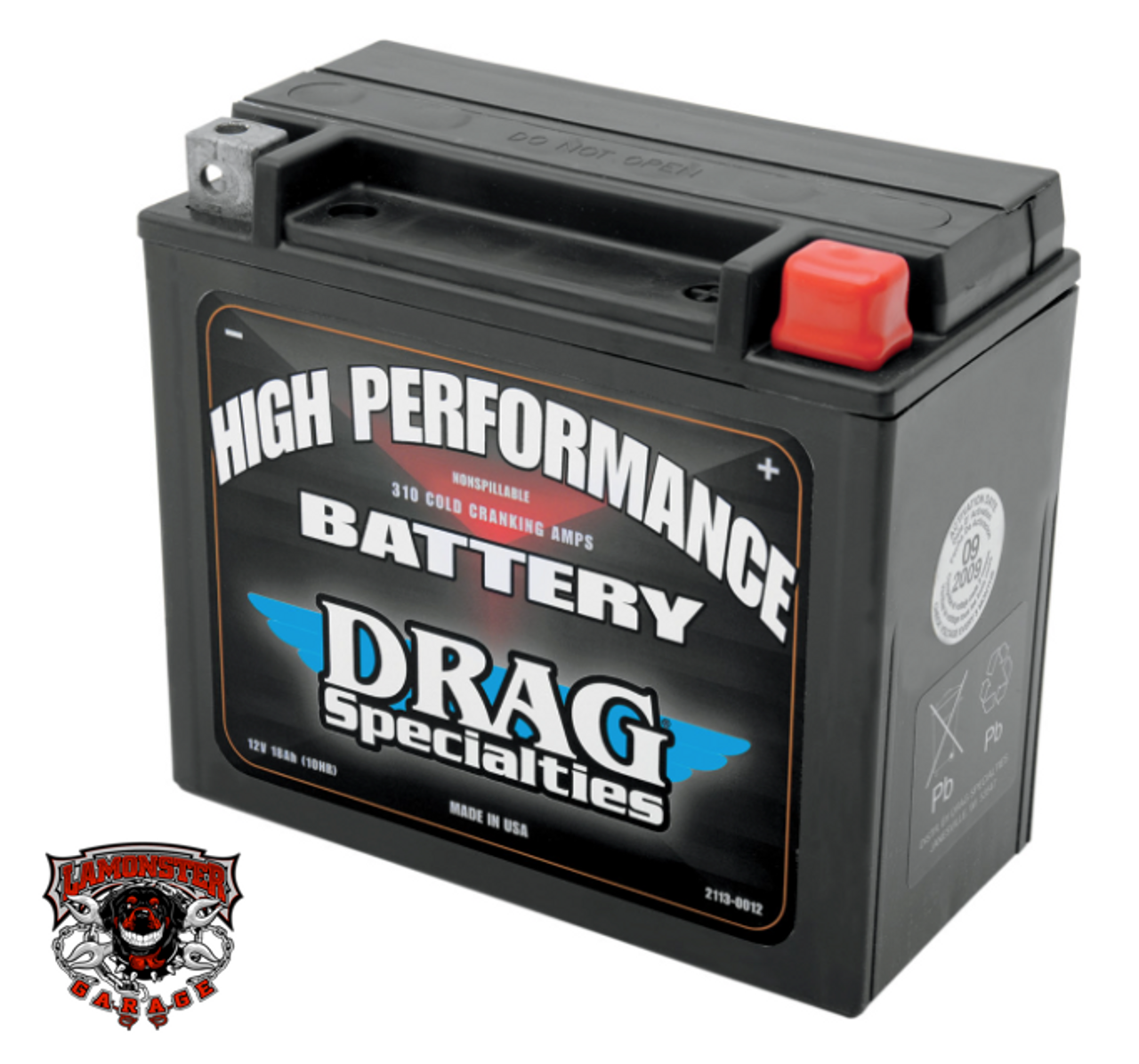 Drag Specialties High Performance Battery (YTX20HL) (LGA-2113-0012) - Lamonster Garage®