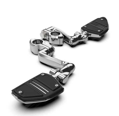 CIRO Hingeless Highway Peg Kit with Clevis Arm & Twin Rail Footrests for 1-1/4" Engine Guards | 60505 | Lamonster Garage