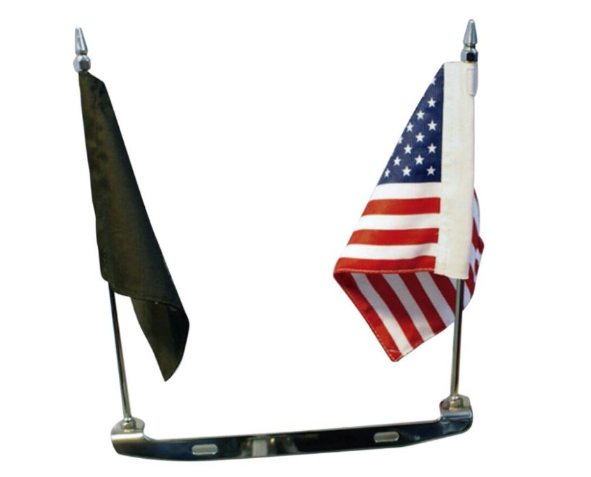 RIVCO License Plate Double Flag Holder | FH100 | Lamonster Garage
(Flags sold Separately)