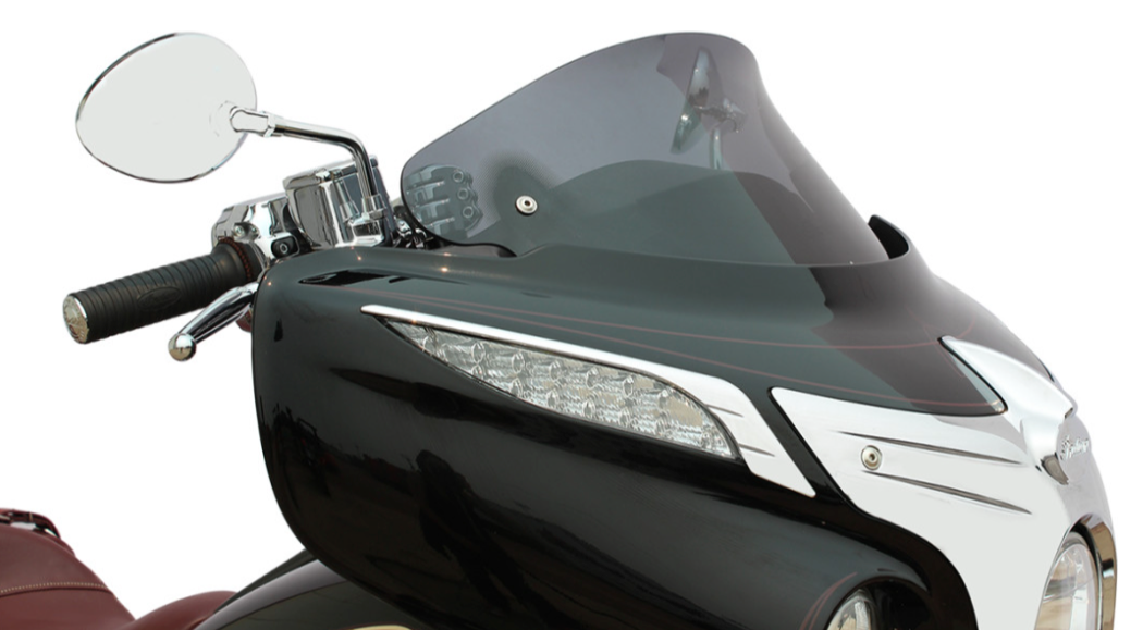 Flare Indian Windshield - Short - Dark Smoke - Chieftain - Roadmaster (10") (KW-2312-0262) | Lamonster Garage