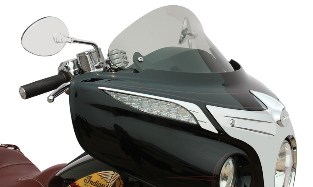 Flare Indian Windshield - Short - Light Tinted - Chieftain, Roadmaster (10") (KW-2312-0261) | Lamonster Garage