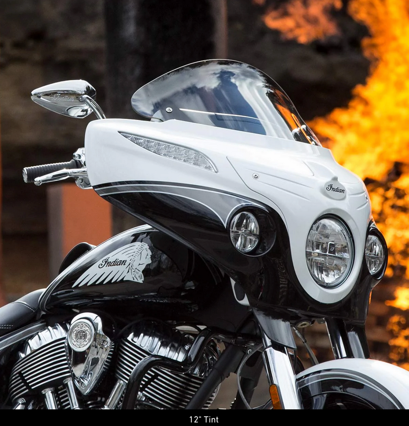 Flare Indian Windshield - Tall - Tinted - Chieftain - Roadmaster (12") (KW-2312-0259) | Lamonster Garage