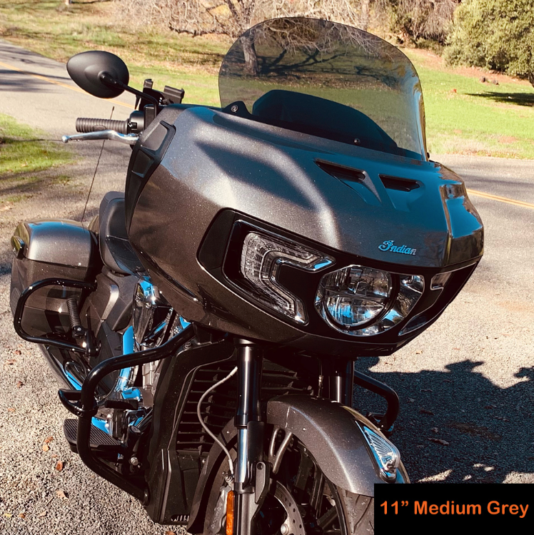AJ_BAGGERS Aero Dark Tinted Windshield – Fits Indian Chieftain, Roadmaster, 15-inch, Front, New