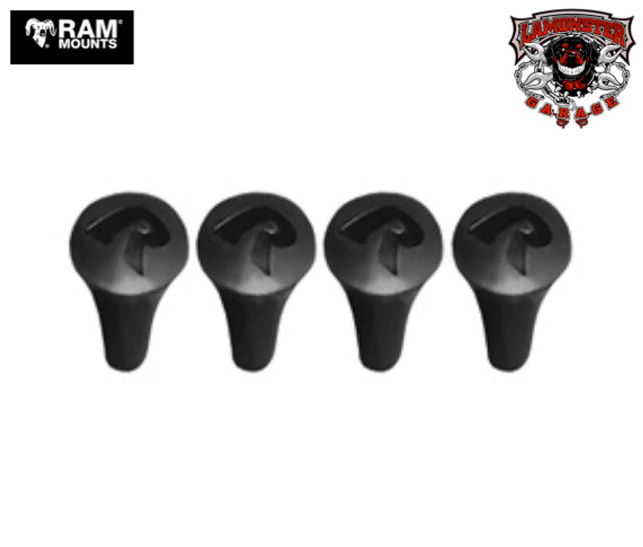 RAM® X-Grip® Rubber Cap 4-Pack Replacement (RAM-219166) Lamonster Approved
